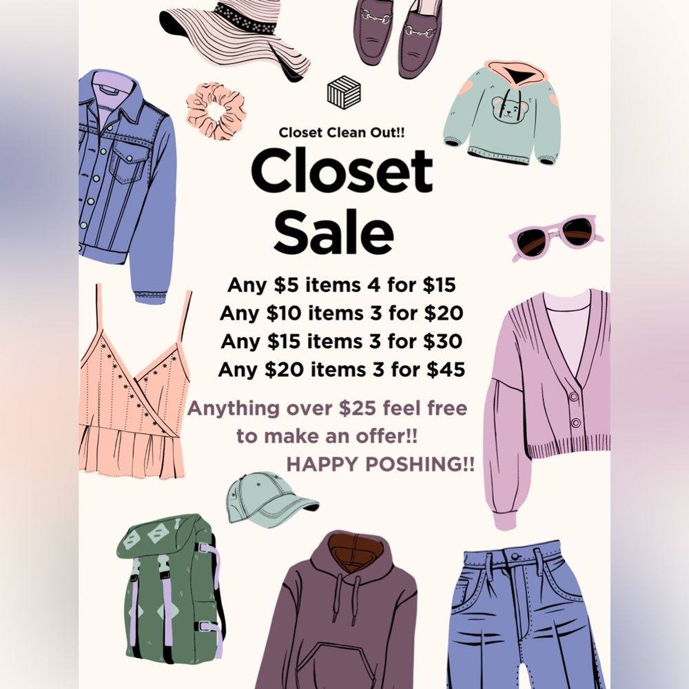 Closet Sale!!! $5 items